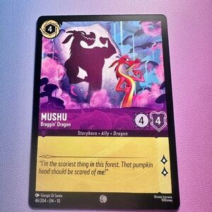 mushu [mulan] - 46/204 (common) — lorcana: whispers in the well